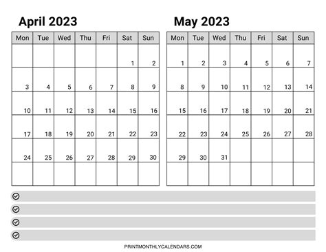 Printable Calendar April And May 2021